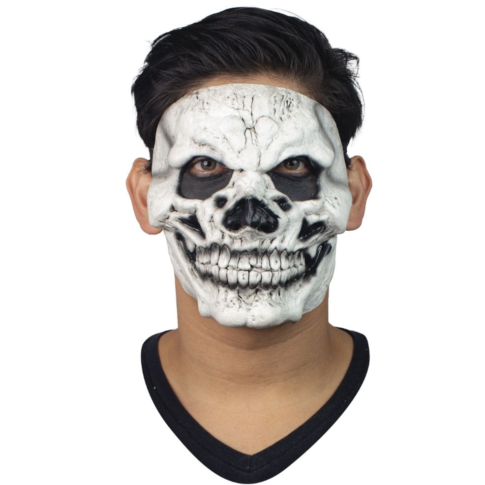 White Skull Latex Mask