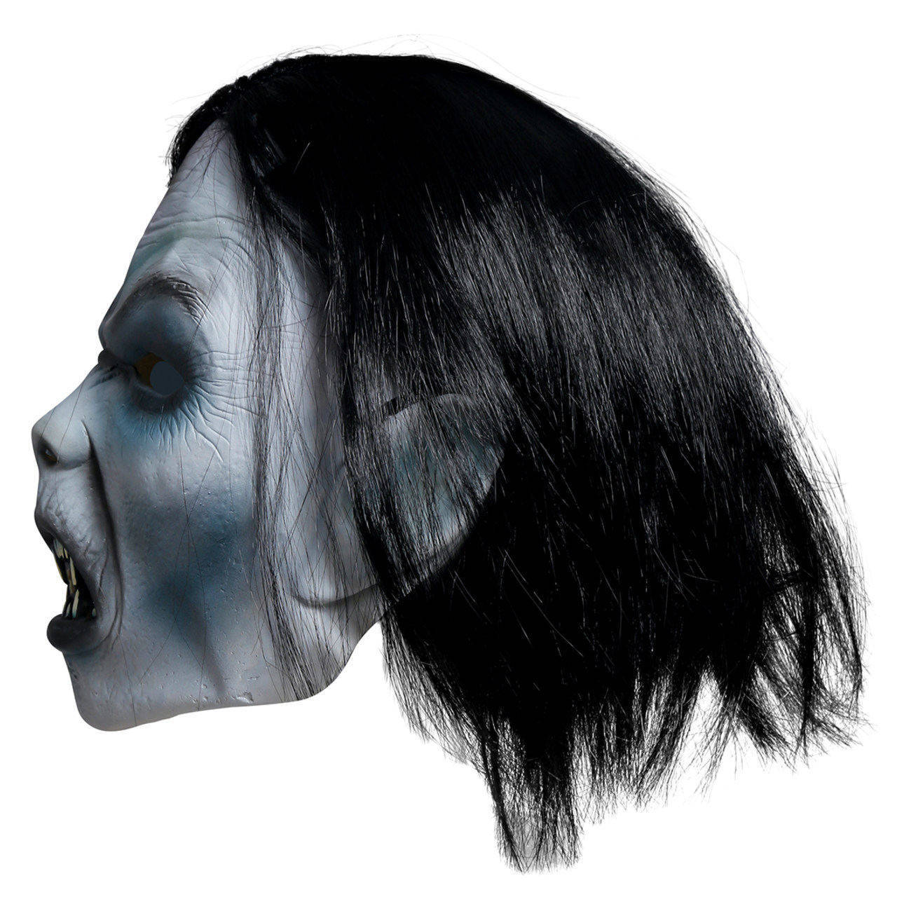 Latex Vampire Mask with Hair