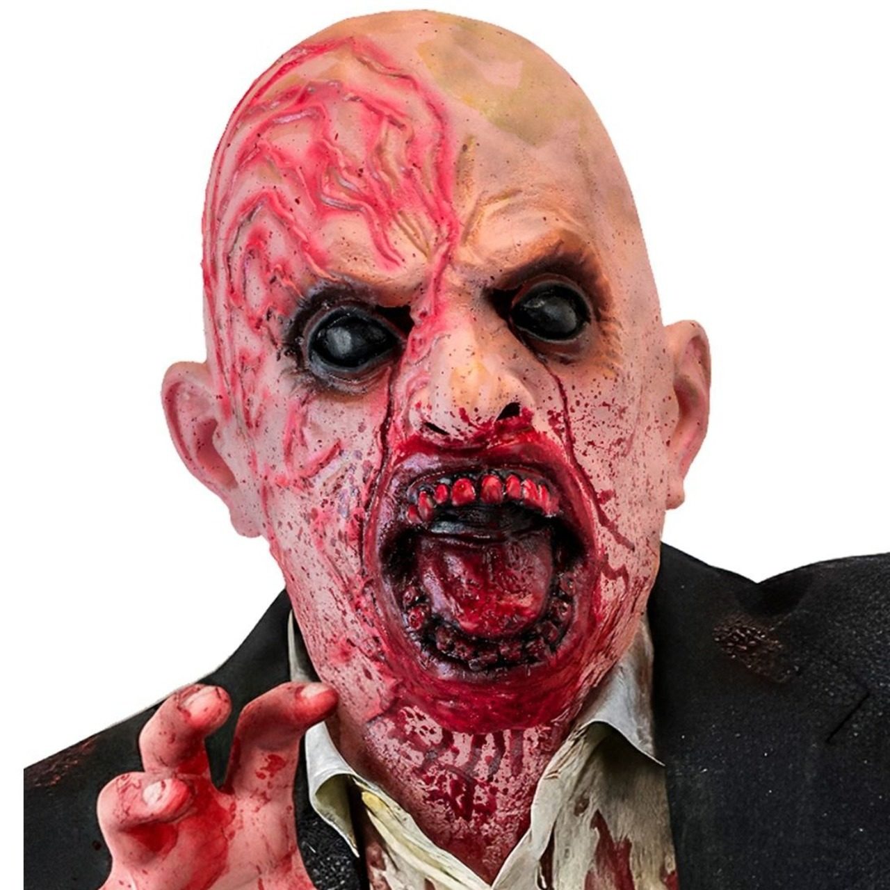 Bloody Zombie Latex Mask with Neck