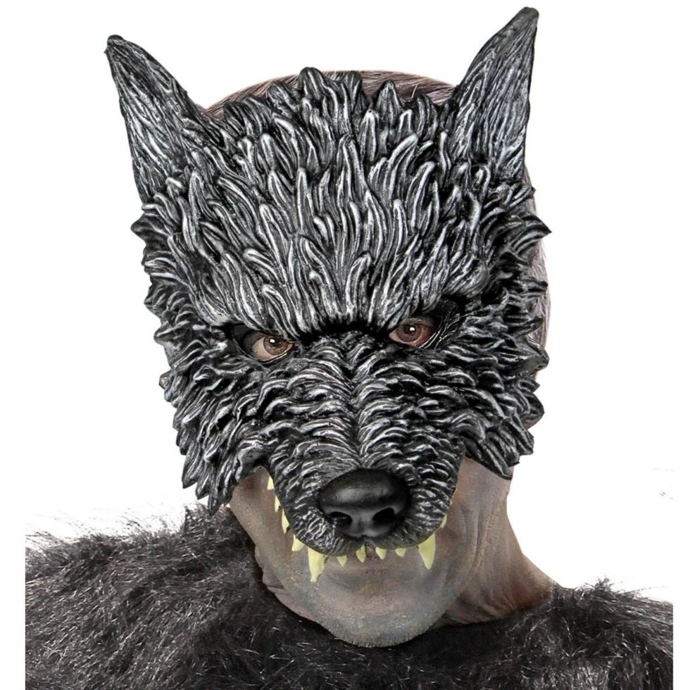 Grey Wolf Half Mask