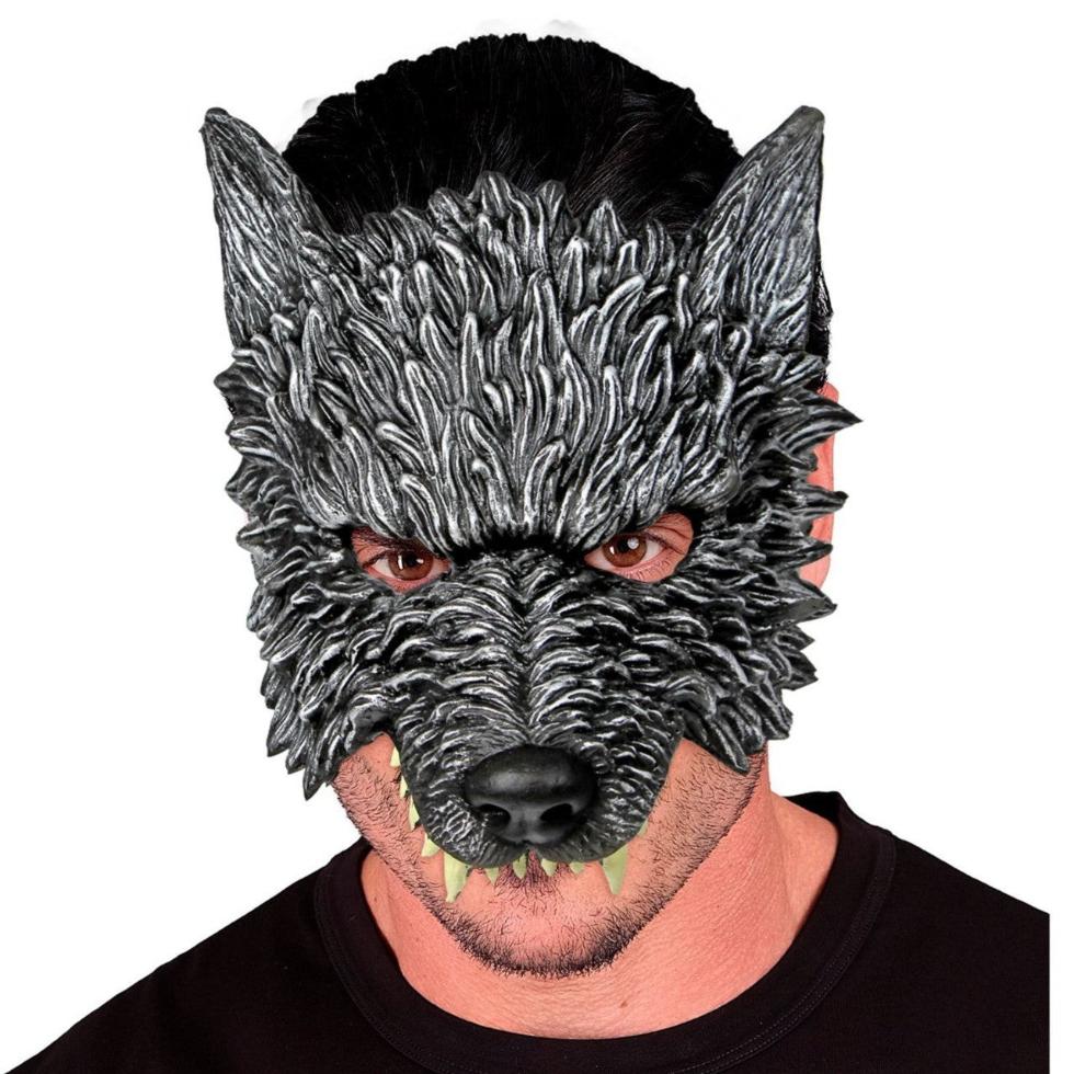 Grey Wolf Half Mask