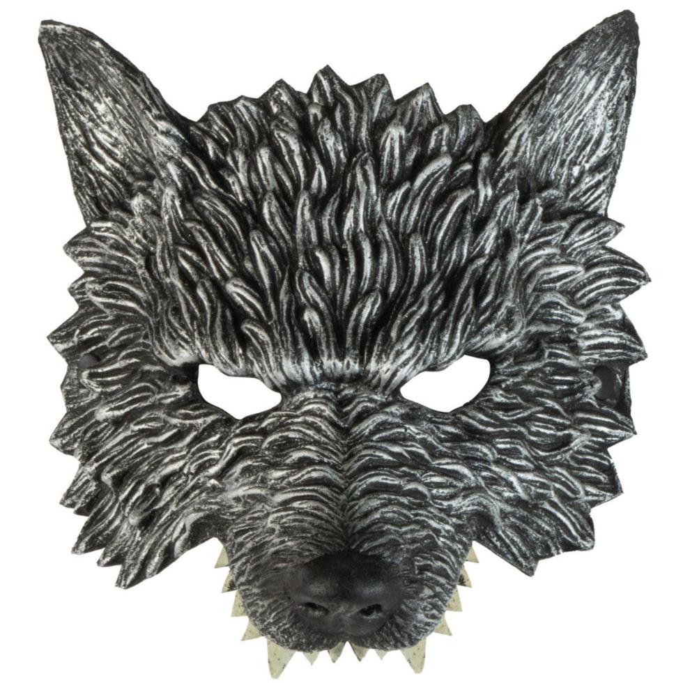 Grey Wolf Half Mask