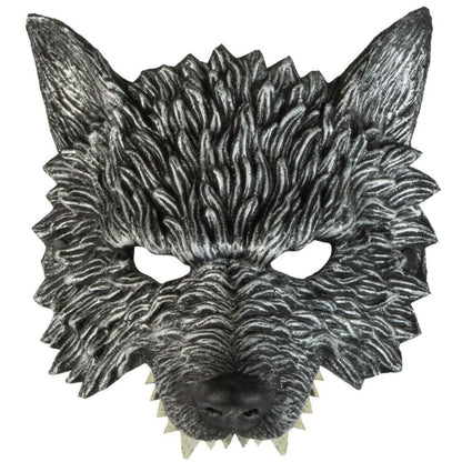 Grey Wolf Half Mask