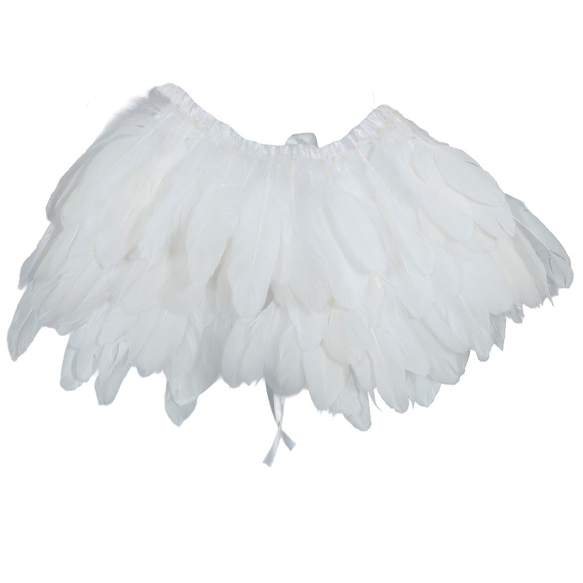 Mini White Feather Cape