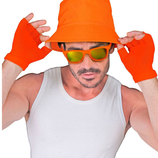 Neon Orange Mittens