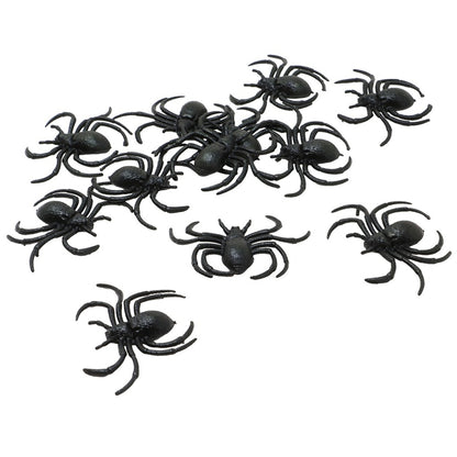 Pack of 12 Black Spiders