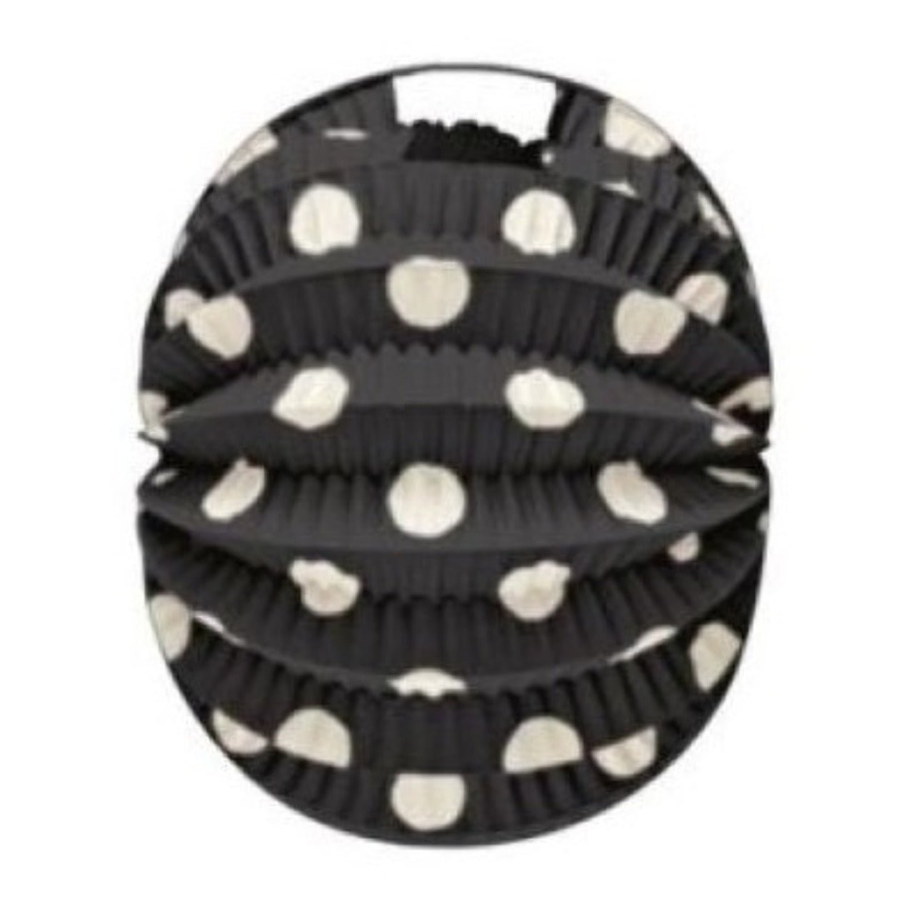 Pack of 12 Black Fairground Lanterns with White Polka Dots