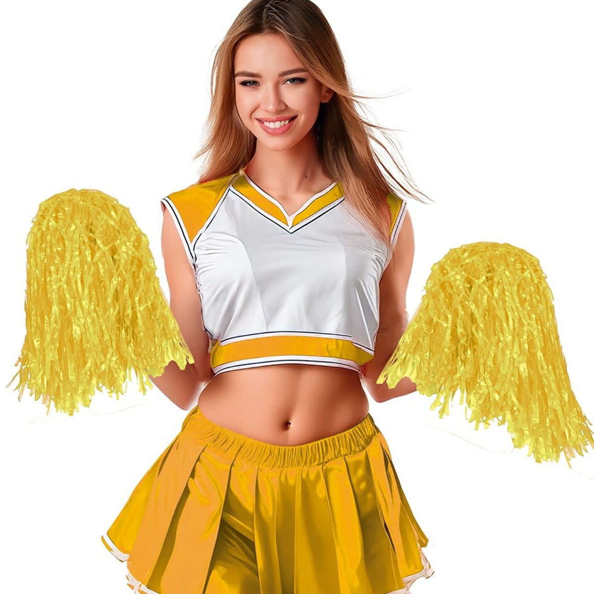 Pack of 2 Yellow Pompoms 80g