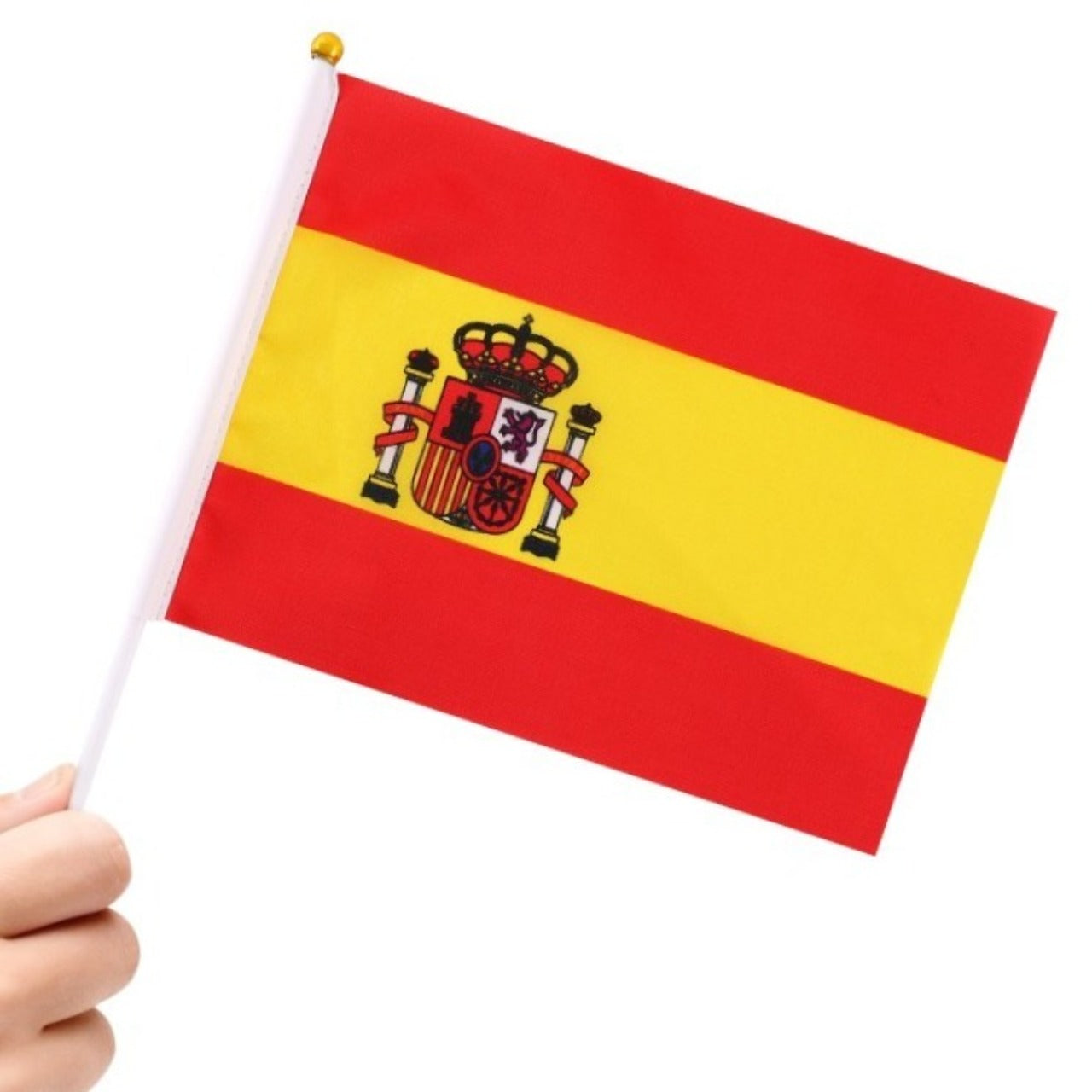 Pack of 24 Spain Hand Flags 20 x 30 cm