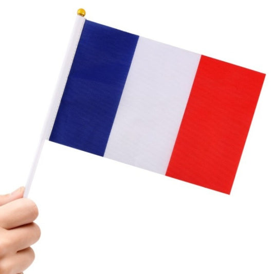 Pack of 24 France Hand Flags 20x30cm