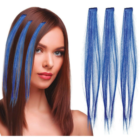 Pack of 3 Blue Hair Strands