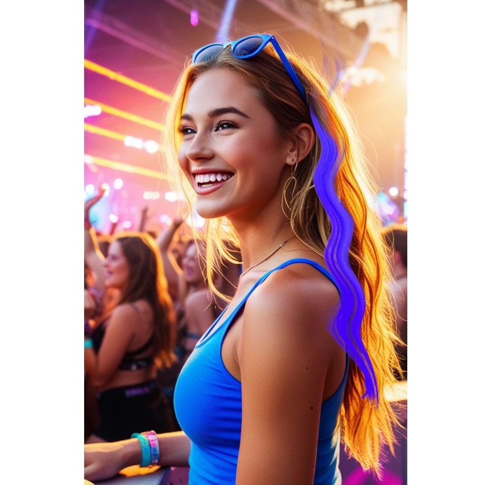 Pack of 3 Blue Hair Strands
