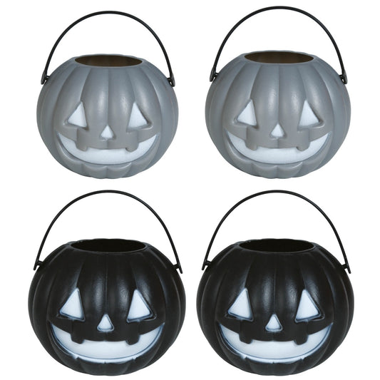 Pack of 4 Mini Pumpkin Buckets