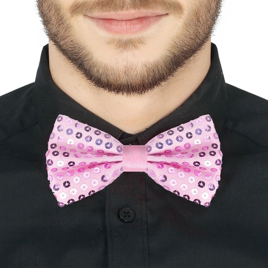 Pink Sequin Bow tie