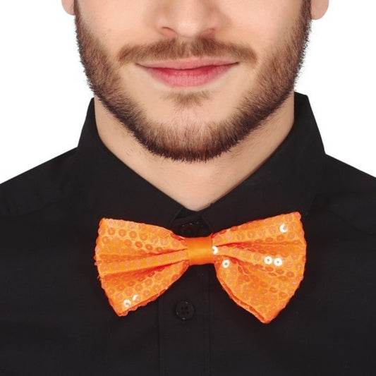 Orange Sequin Bow tie