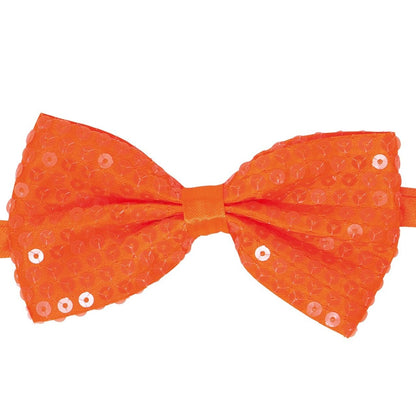 Orange Sequin Bow tie