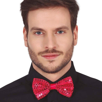 Fuchsia Pink Sequin Bow tie