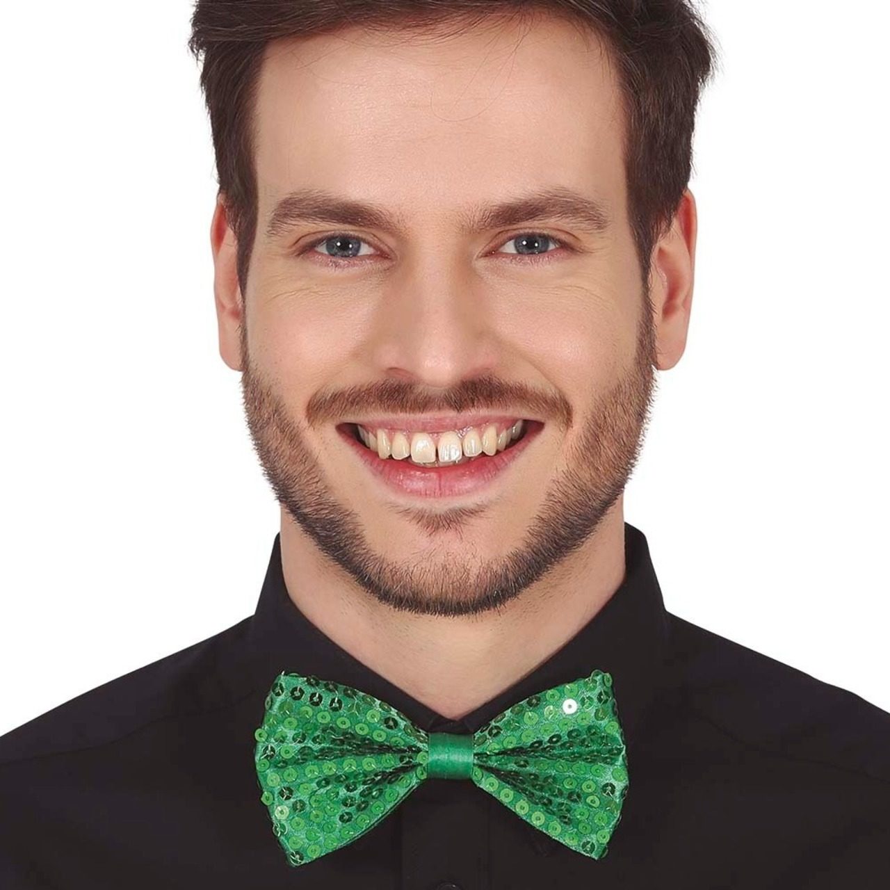 Green Sequin Bow tie