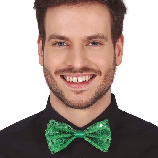 Green Sequin Bow tie