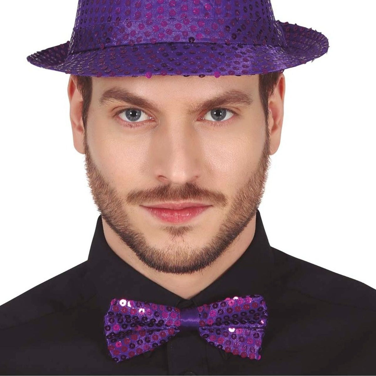 Purple Sequin Bow tie
