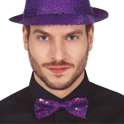 Purple Sequin Bow tie