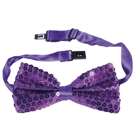 Purple Sequin Bow tie