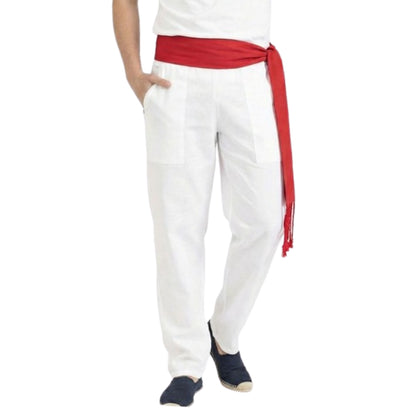 White San Fermín Trousers with Pockets