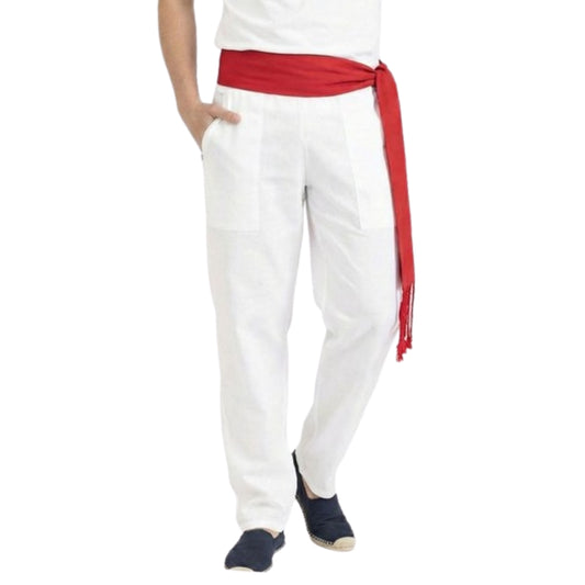 White San Fermín Trousers with Pockets