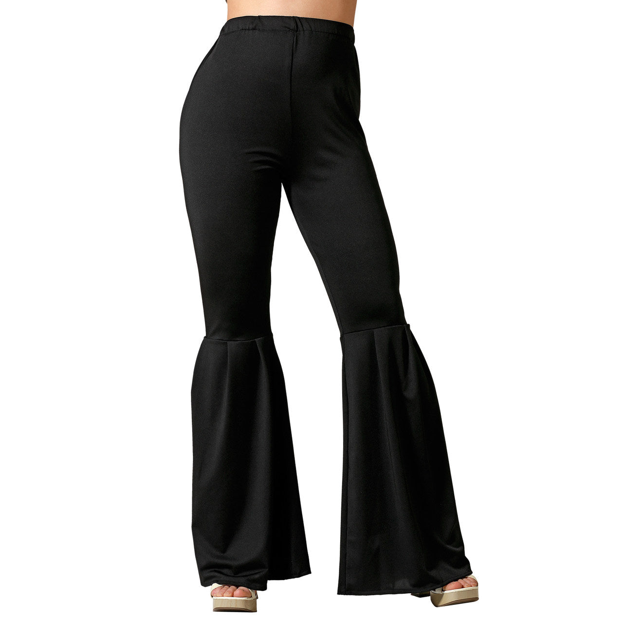 Black Flared Disco Trousers
