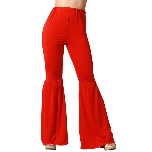 Red Flared Disco Trousers