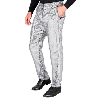 Silver Sequin Trousers