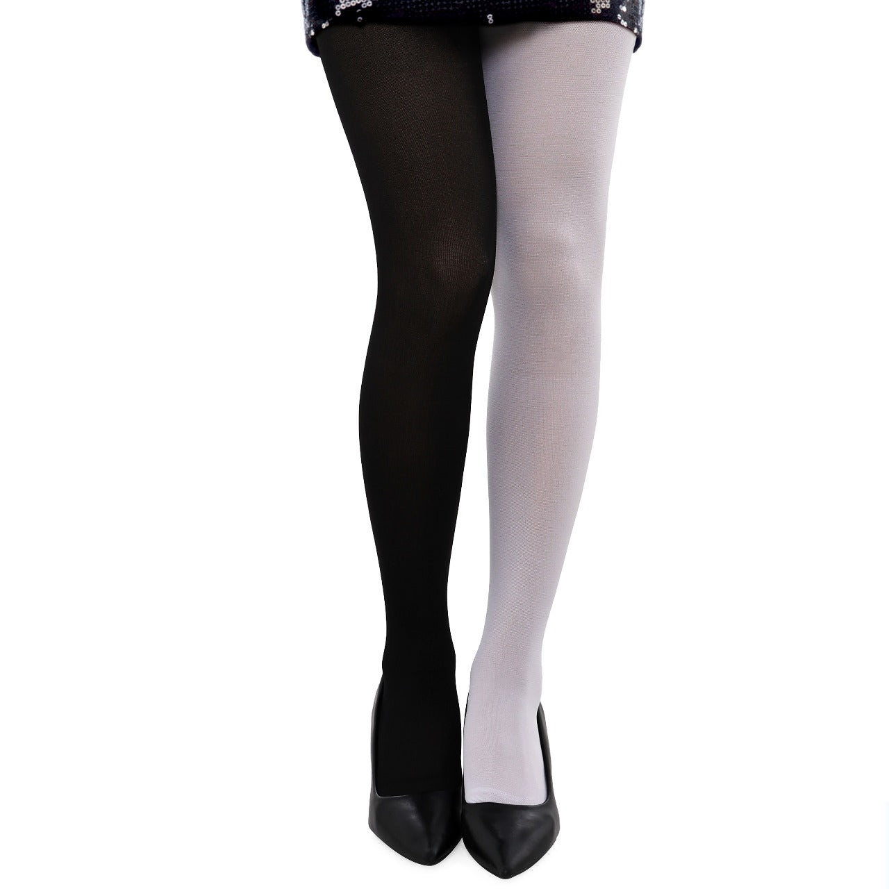 Black and White Two Tone Tights