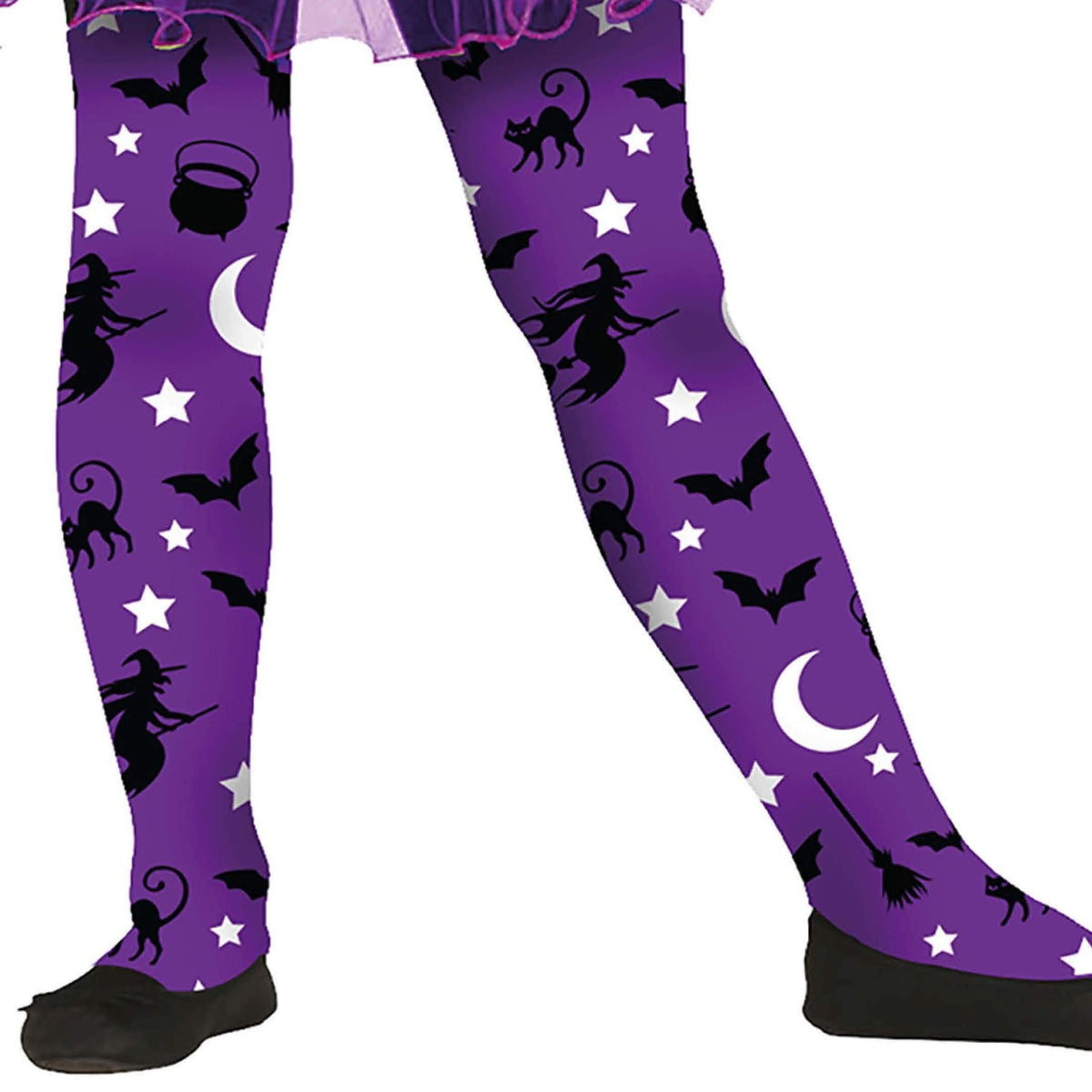 Girls Purple Witch Tights