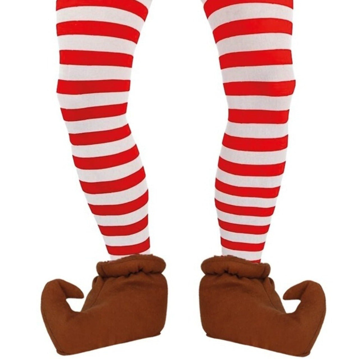 Basic Red and White Striped Tights
