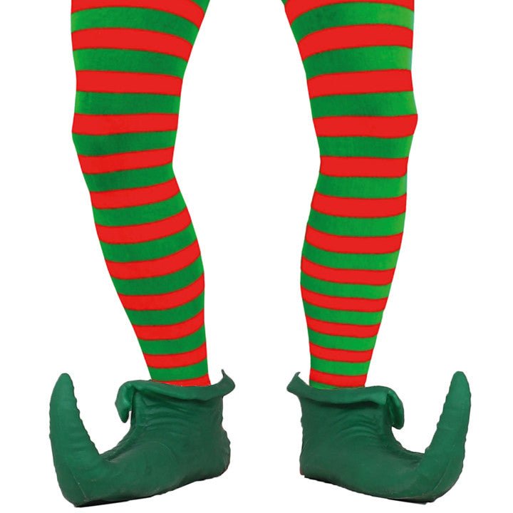Basic Red and Green Striped Tights