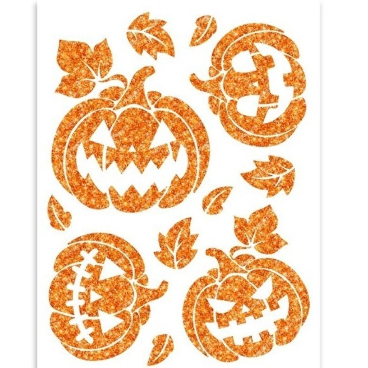 Glitter Pumpkins Wall Sticker
