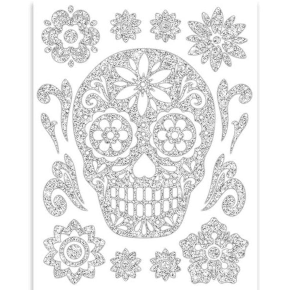 Glitter Skull Wall Sticker