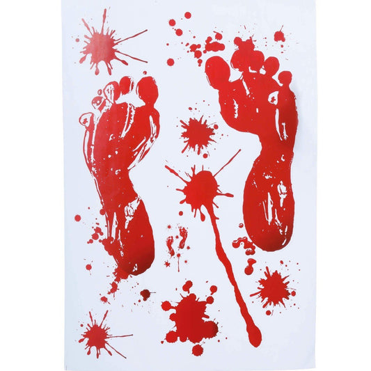 Electrostatic Bloody Footprints Sticker