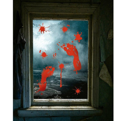 Electrostatic Bloody Footprints Sticker