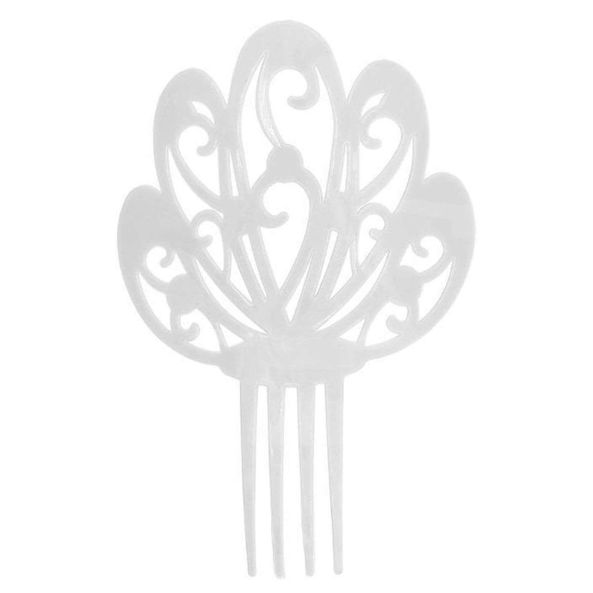 Large White Comb Headdress