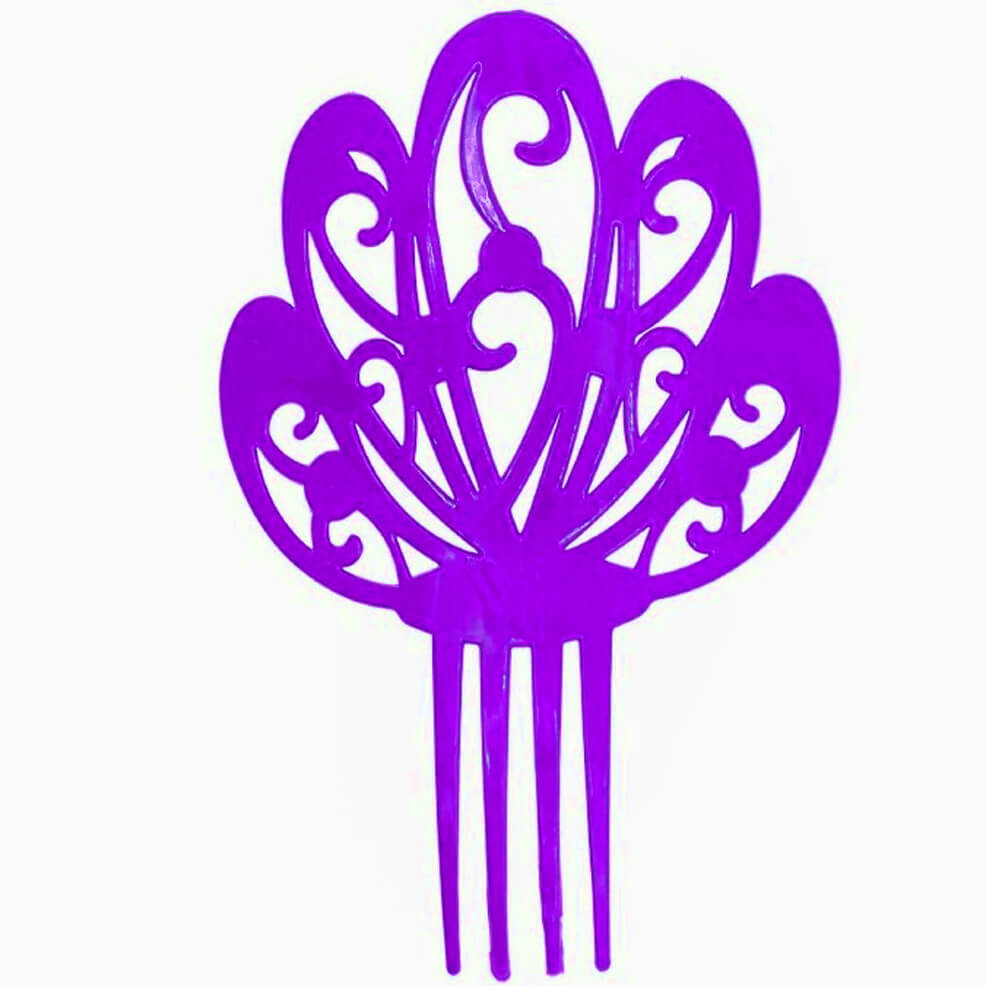 Large Purple Comb Headdress