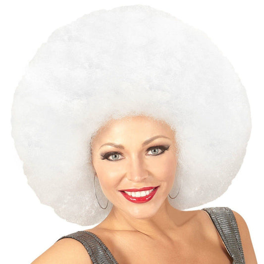 Super White Afro Wig