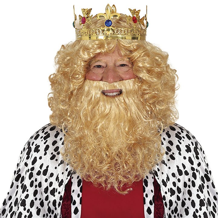 Curly Blonde Wig and Beard
