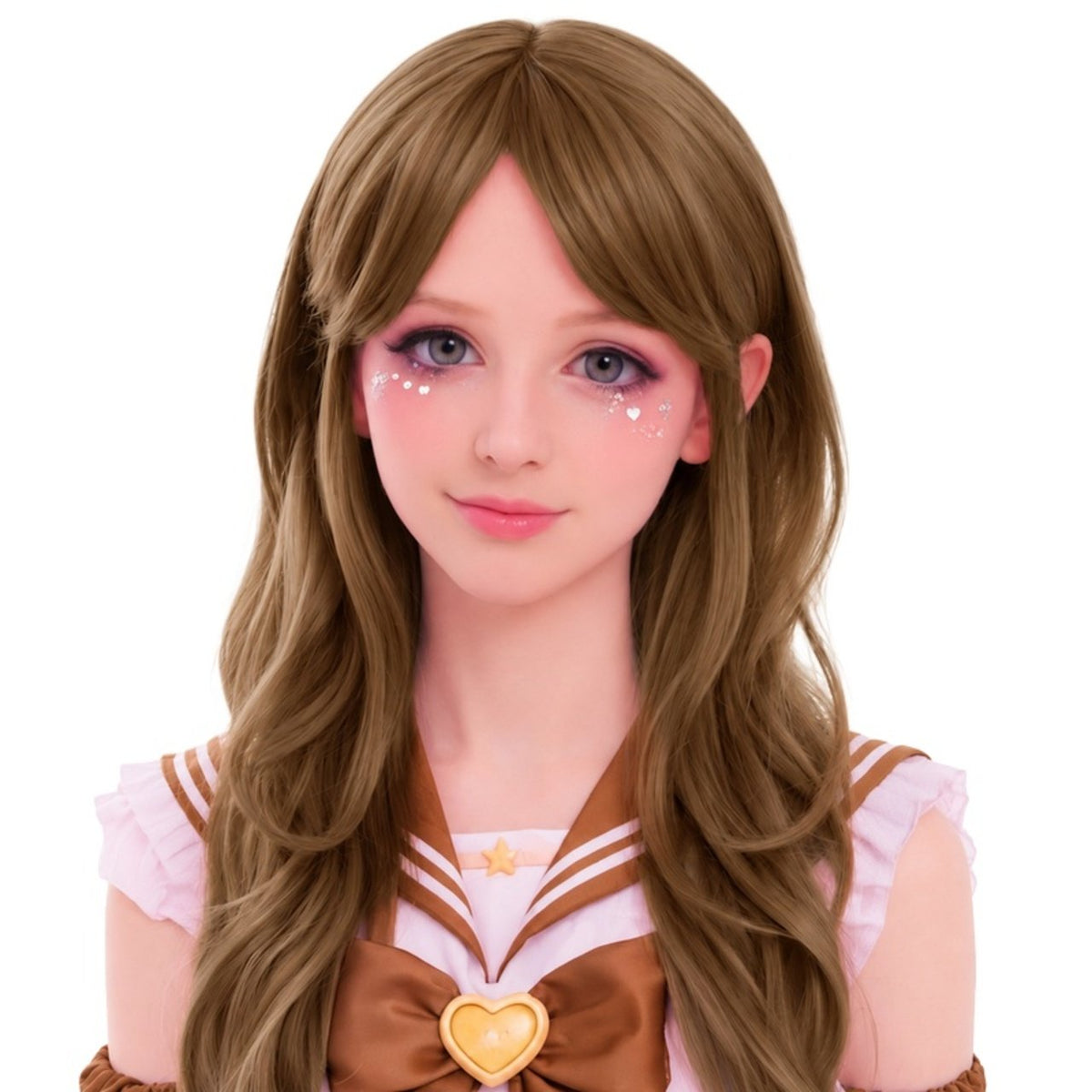 Long Brown Cosplay Wig