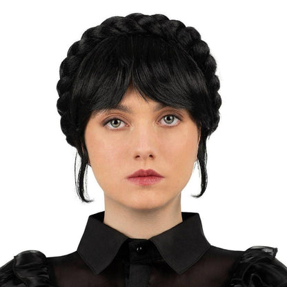 Wig with Crown of Braids