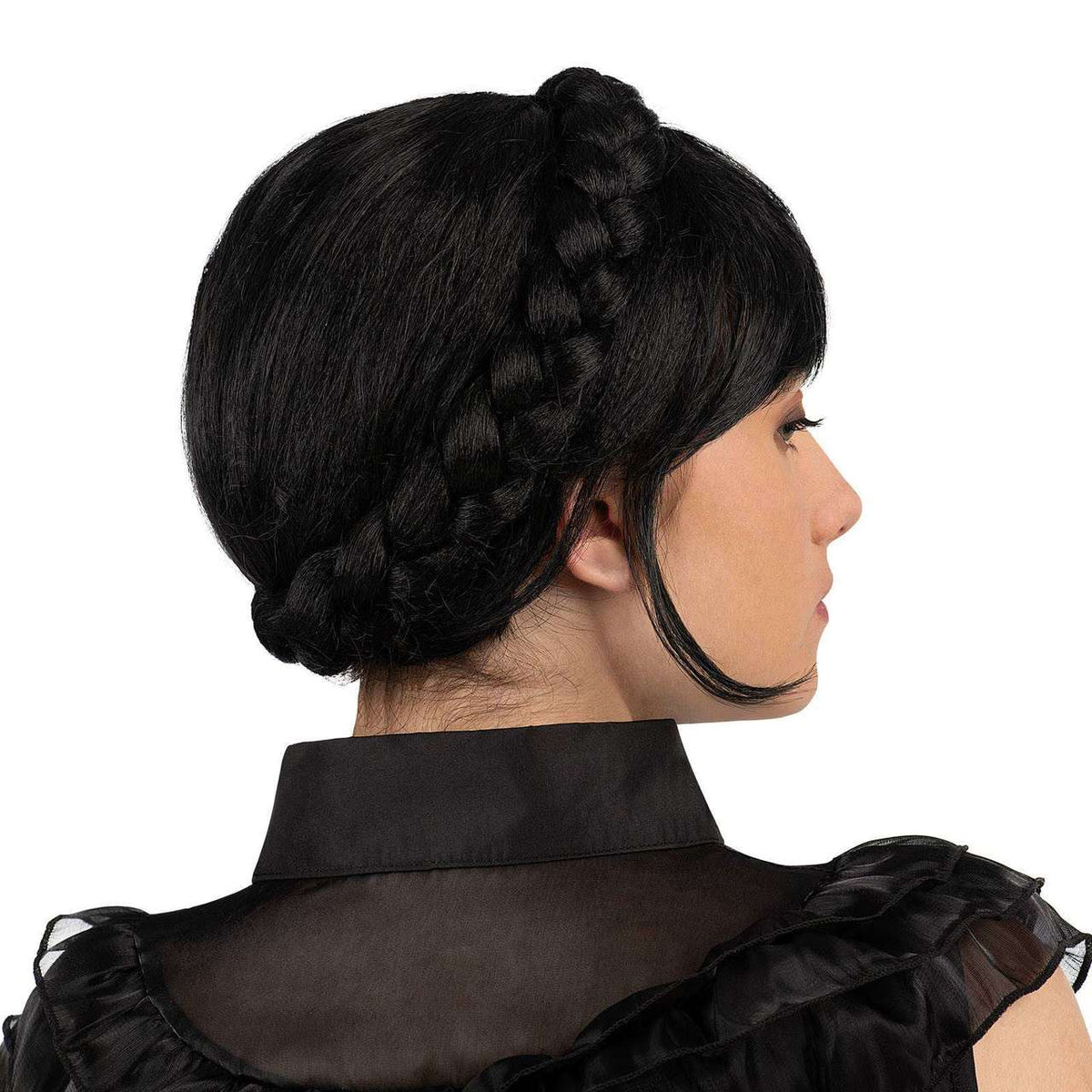 Wig with Crown of Braids