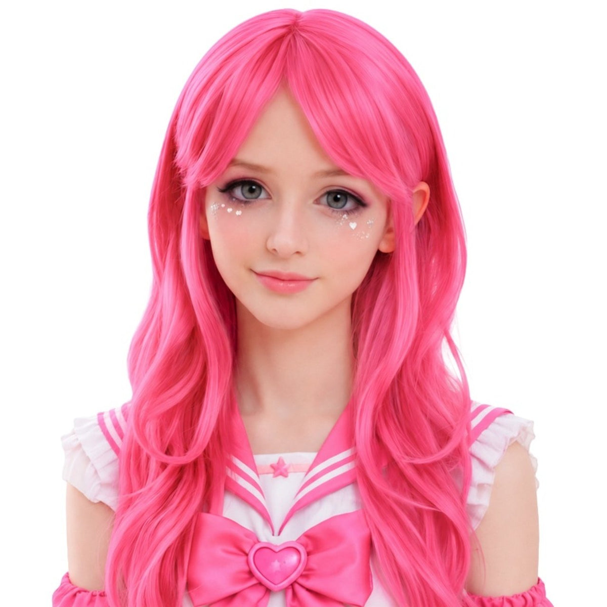 Long Fuchsia Cosplay Wig