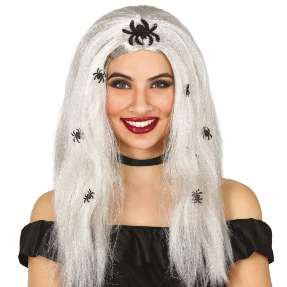 Long Grey Spiders Wig