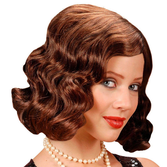 Brown 1920s Wavy Wig