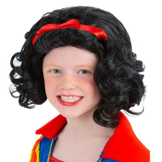 Girls Black Snow White Wig